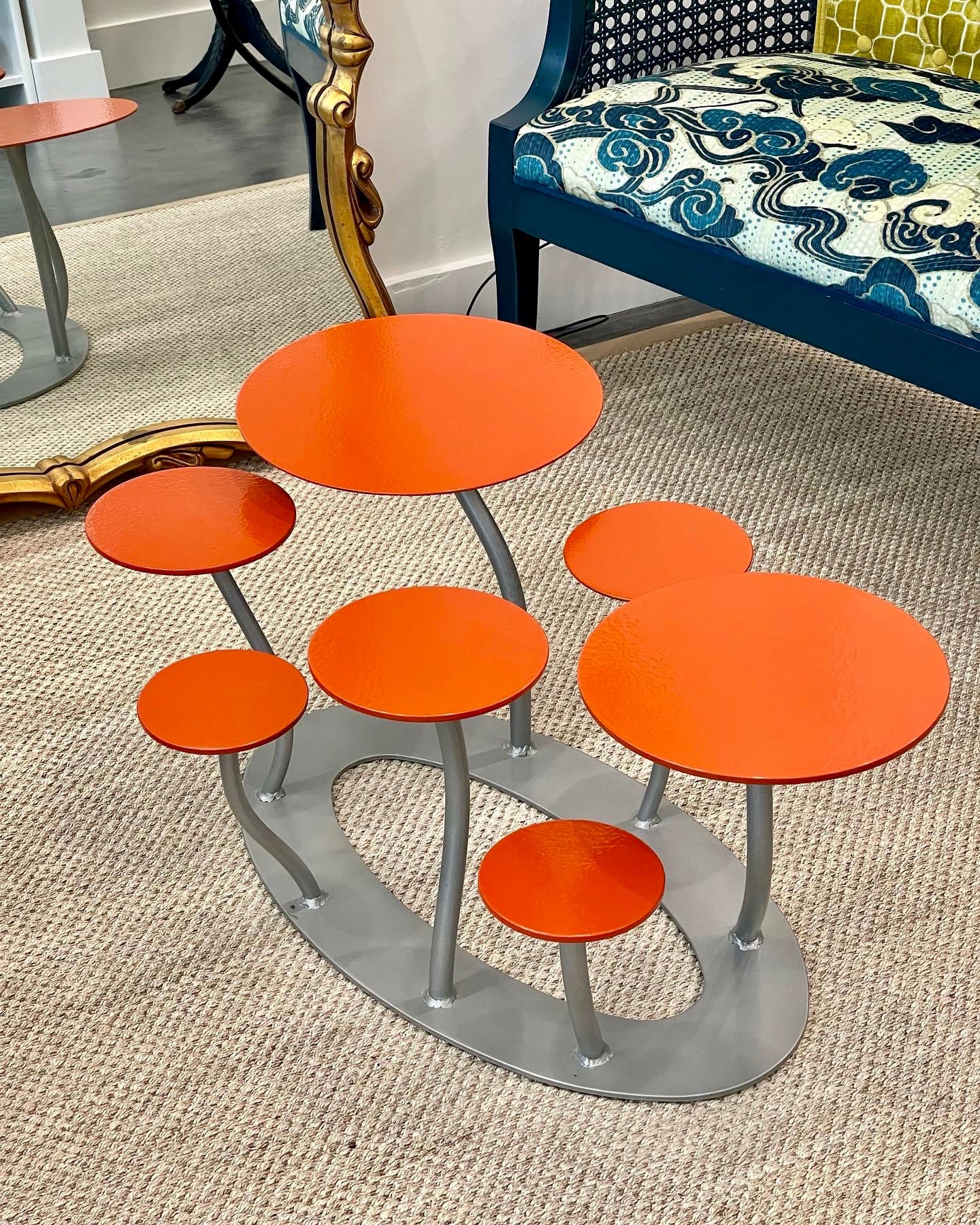 Orange circle coffee table